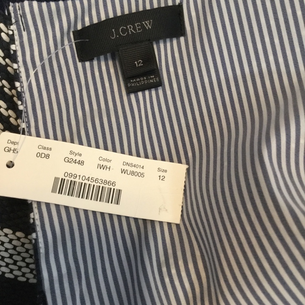 J. Crew Striped Sheath Dress - Navy & White - Picture 6 of 8